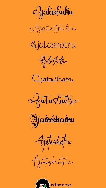 Auto generated Ajatashatru signature list List of Ajatashatru signature.