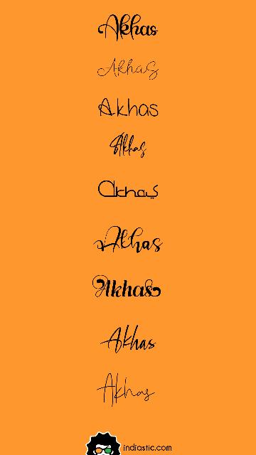 List of Akhas signature.
