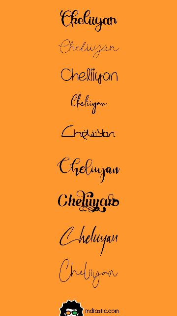 List of Cheliiyan signature.