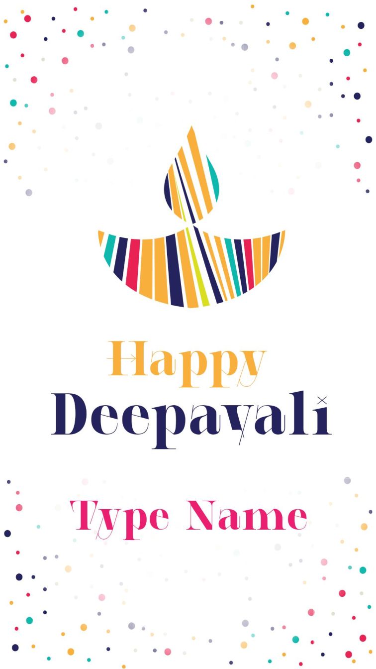 Happy Deepavali image with Diyas