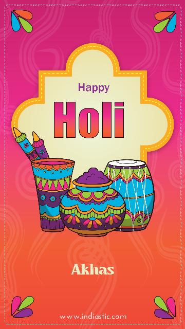 holi wish Akhas cards