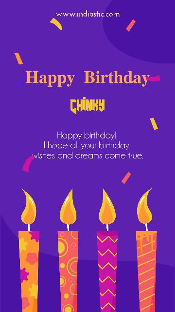Chinky birthday image