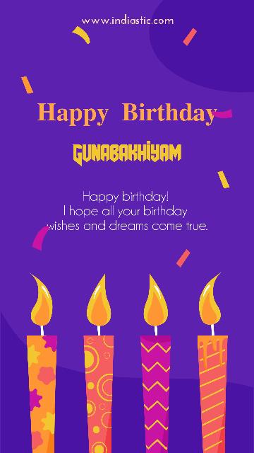 Gunabakhiyam birthday image