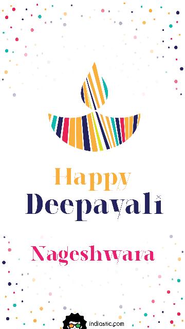 Happy Deepavali Nageshwara image with Diyas
