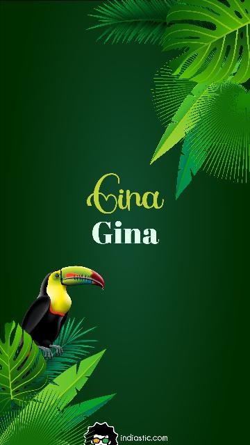 Jungle theme Gina name wallpaper