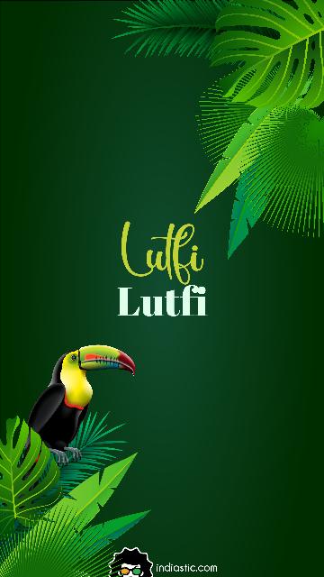 Jungle theme Lutfi name wallpaper