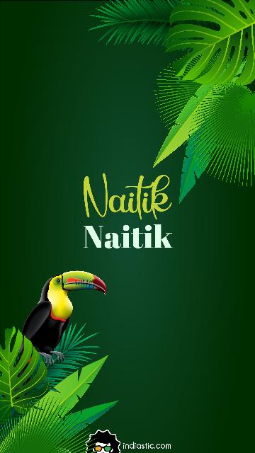 Jungle theme Naitik name wallpaper