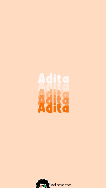 Create Adita name repeater wallpaper in orange color