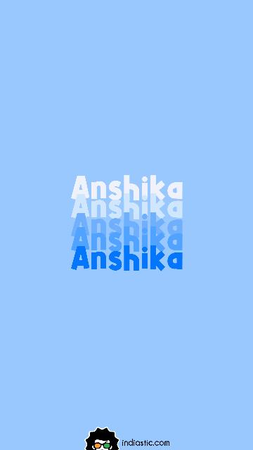 Create Anshika name repeater wallpaper in blue color
