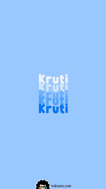 Create Kruti name repeater wallpaper in blue color