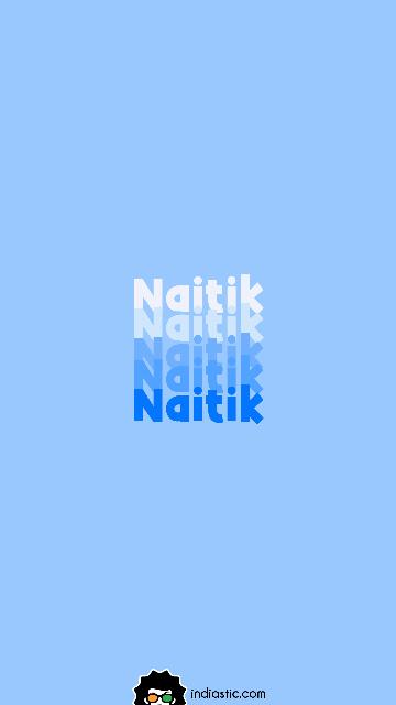 Create Naitik name repeater wallpaper in blue color