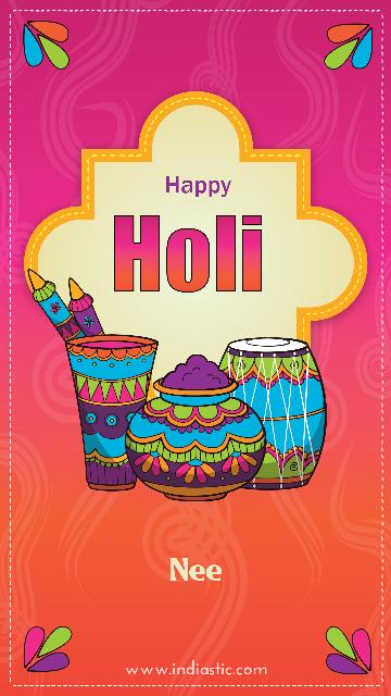 holi wish Nee cards