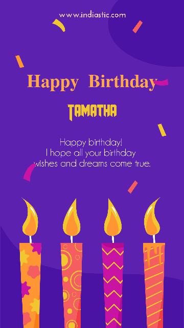 Tamatha birthday image